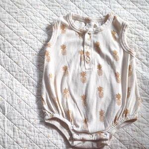 Pineapple Print Baby Onesie